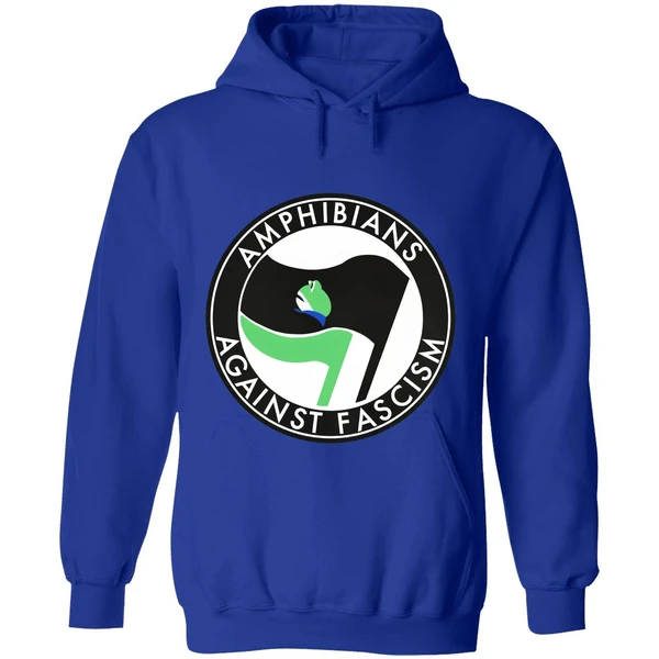 Portland Frogs Amphibians Against Fascism Antifa Hoodie - Image 7