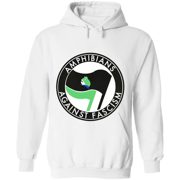 Portland Frogs Amphibians Against Fascism Antifa Hoodie - Image 8