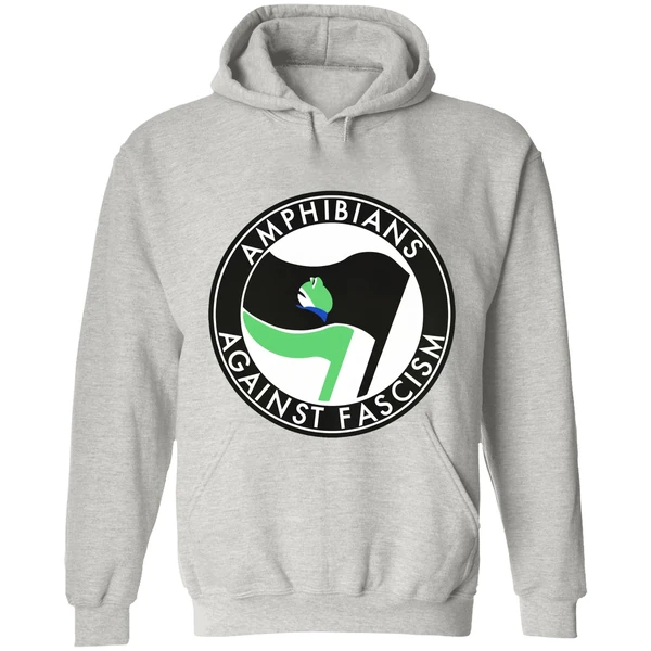 Portland Frogs Amphibians Against Fascism Antifa Hoodie - Image 9