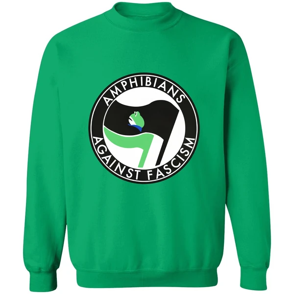 Portland Frogs Amphibians Against Fascism Antifa Sweatshirt - Image 3