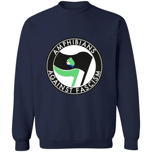 Portland Frogs Amphibians Against Fascism Antifa Sweatshirt - Image 6