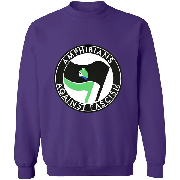 Portland Frogs Amphibians Against Fascism Antifa Sweatshirt - Image 7