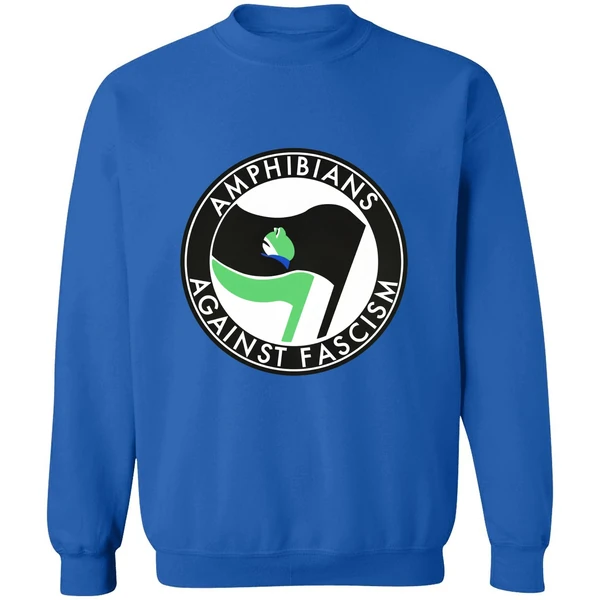 Portland Frogs Amphibians Against Fascism Antifa Sweatshirt - Image 8