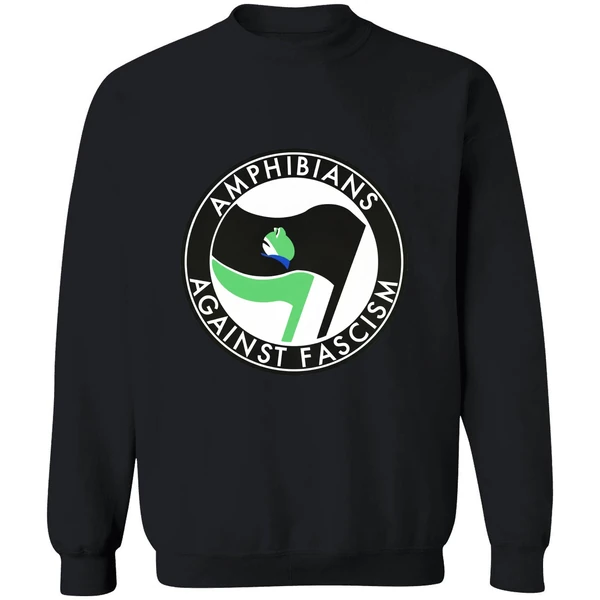 Portland Frogs Amphibians Against Fascism Antifa Sweatshirt - Image 9