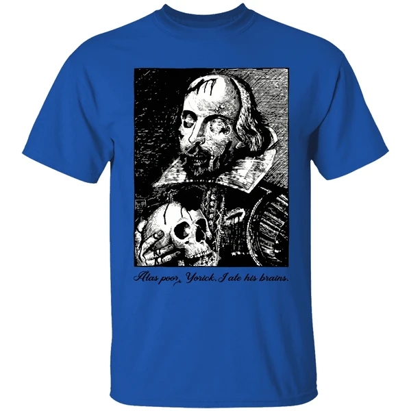 poster zombie shakespeare shirt royalblue