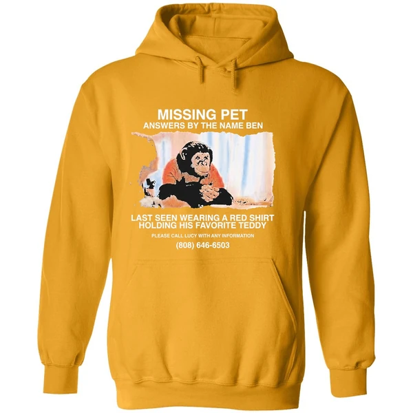Primate Missing Pet Answers By The Name Ben Last Seen Wearing A Red Hoodie