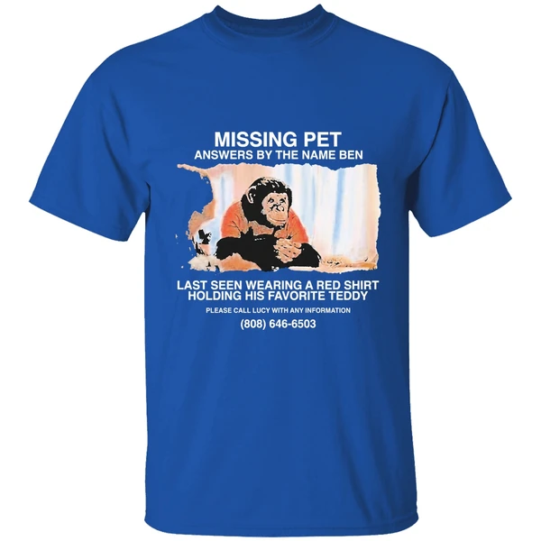 Primate Missing Pet Answers By The Name Ben Last Seen Wearing A Red Shirt - Image 8