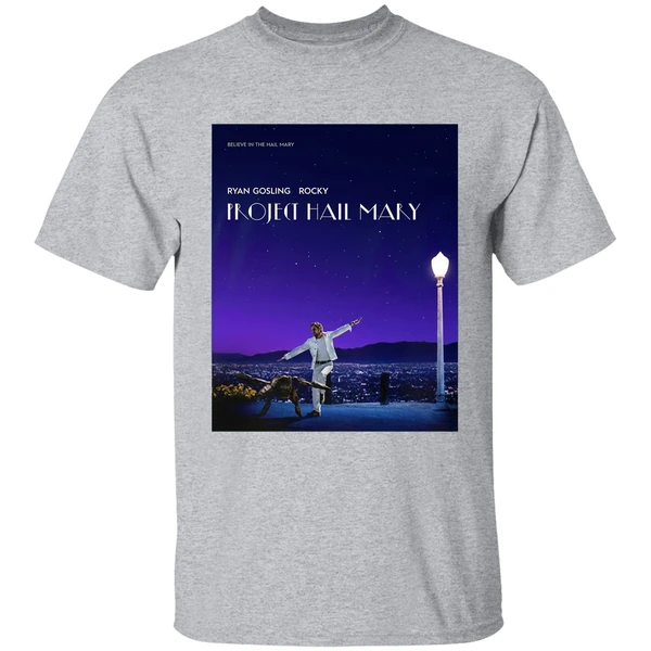 project hail mary inspired poster la la land ryan gosling rocky shirt sportgrey
