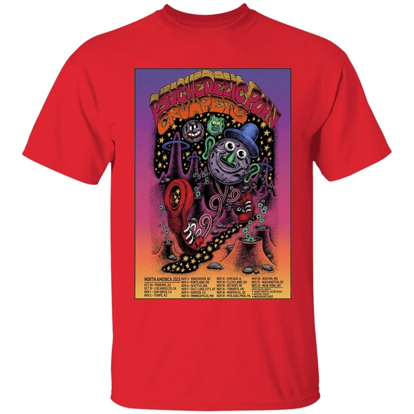 Psychedelic Porn Crumpets Tour 2025 Poster Shirt - Image 4