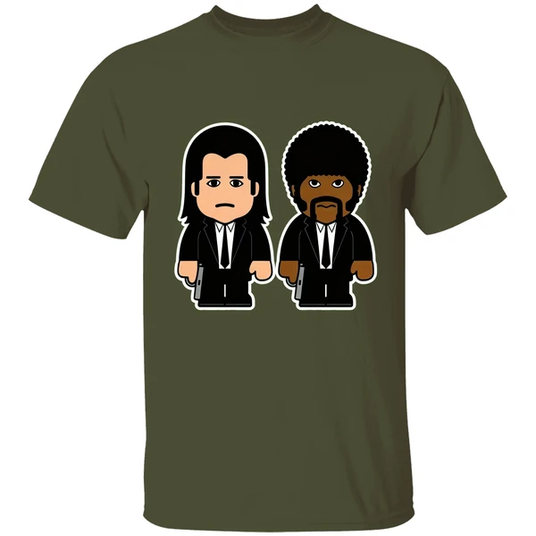 Pulp Fiction Vincent Vega Jules Winnfield Cartoon Shirt - Image 3