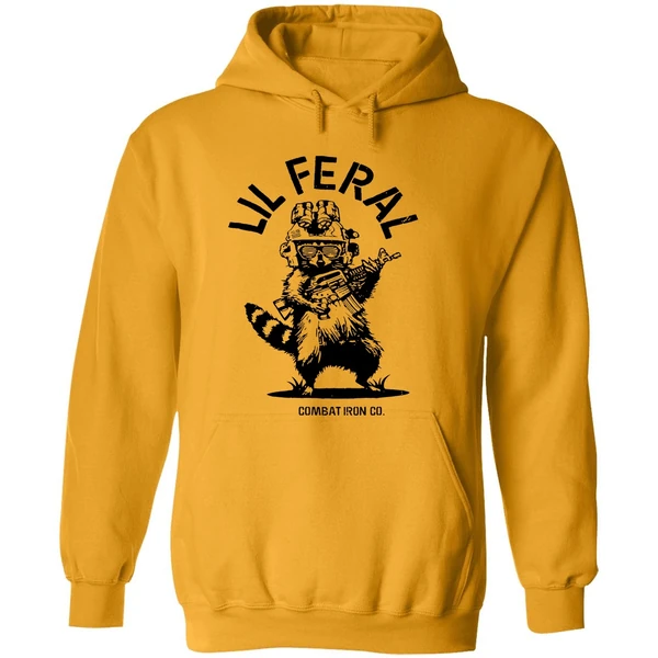 Raccoon Lil Feral Combat Iron Hoodie