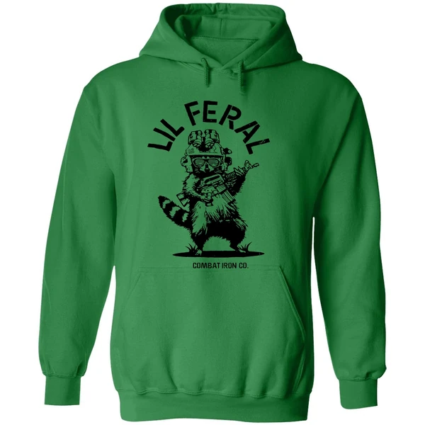 Raccoon Lil Feral Combat Iron Hoodie - Image 2