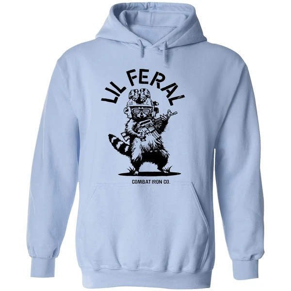 Raccoon Lil Feral Combat Iron Hoodie - Image 4