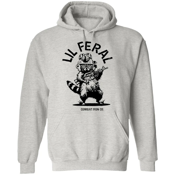 Raccoon Lil Feral Combat Iron Hoodie - Image 9