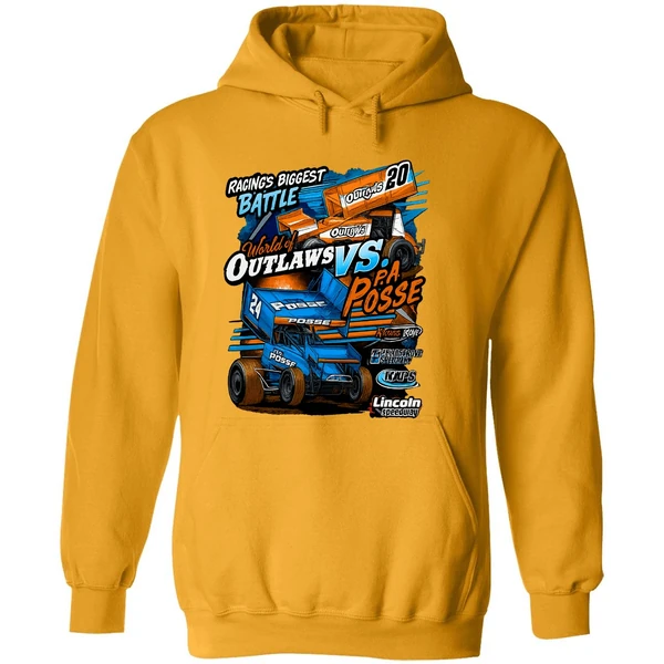 Racings Biggest Battle World Of Outlaws Vs Pa Posse Graphic Hoodie
