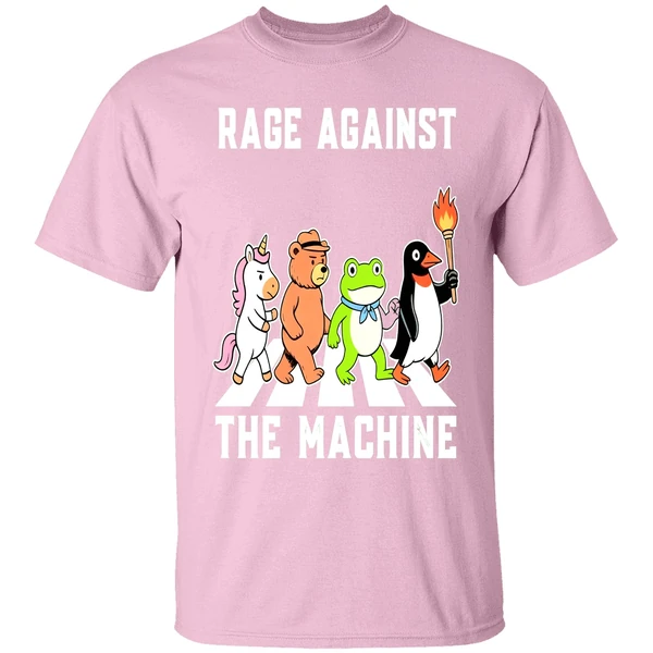 Rage Against The Machine Anti Ice Frog Unicorn Raccoon Bear Dinosaur Protest Shirt - Image 2