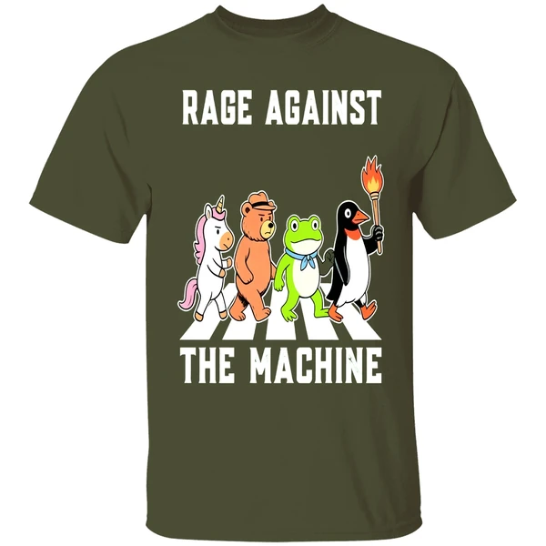 Rage Against The Machine Anti Ice Frog Unicorn Raccoon Bear Dinosaur Protest Shirt - Image 3