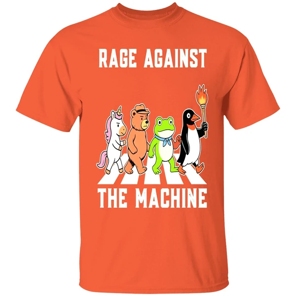 Rage Against The Machine Anti Ice Frog Unicorn Raccoon Bear Dinosaur Protest Shirt - Image 5