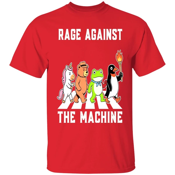 Rage Against The Machine Anti Ice Frog Unicorn Raccoon Bear Dinosaur Protest Shirt - Image 6