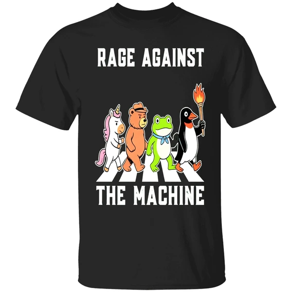 Rage Against The Machine Anti Ice Frog Unicorn Raccoon Bear Dinosaur Protest Shirt - Image 9