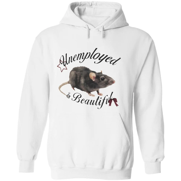 Rat Unemployed And Beautiful Hoodie - Image 8