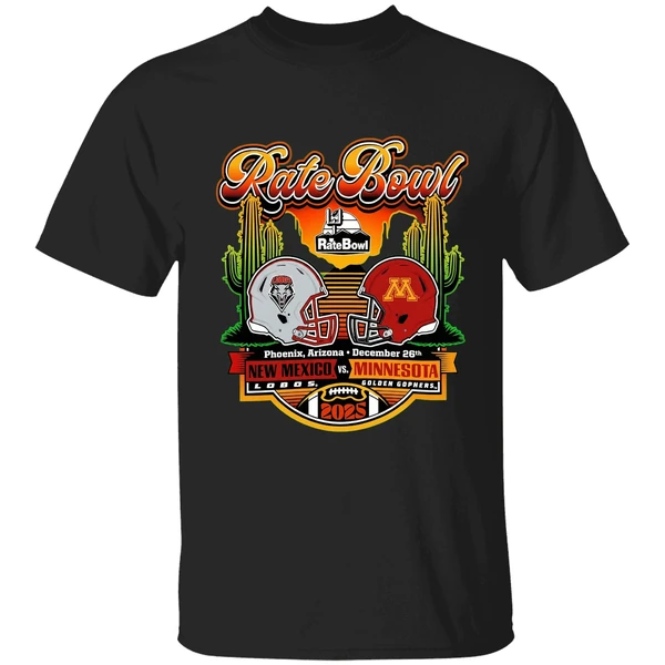 Rate Bowl 2025 New Mexico Lobos Vs Minnesota Golden Gophers Horizon Shirt