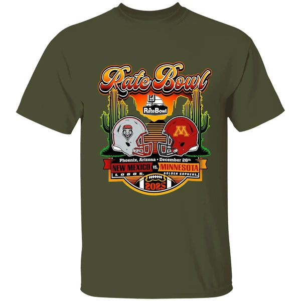 Rate Bowl 2025 New Mexico Lobos Vs Minnesota Golden Gophers Horizon Shirt - Image 4
