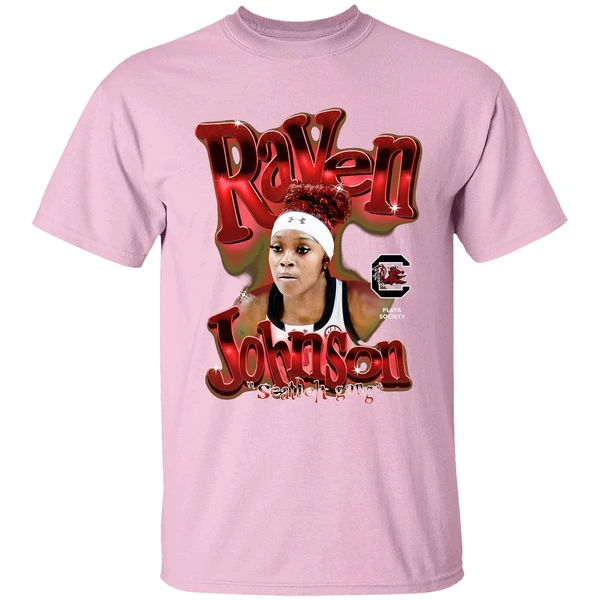 raven johnson seatbelt gang south carolina gamecocks womens basketball shirt lightpink