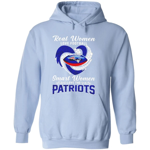 Real Women Love Football Smart Women Love New England Patriots Hoodie - Image 4