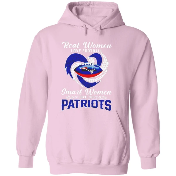 Real Women Love Football Smart Women Love New England Patriots Hoodie - Image 5