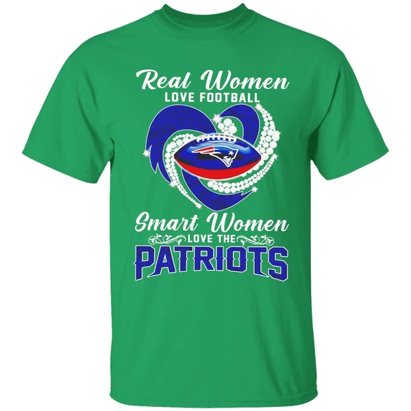 Real Women Love Football Smart Women Love New England Patriots Shirt - Image 2