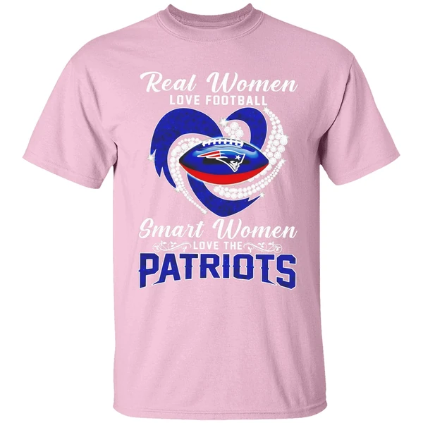 Real Women Love Football Smart Women Love New England Patriots Shirt - Image 3