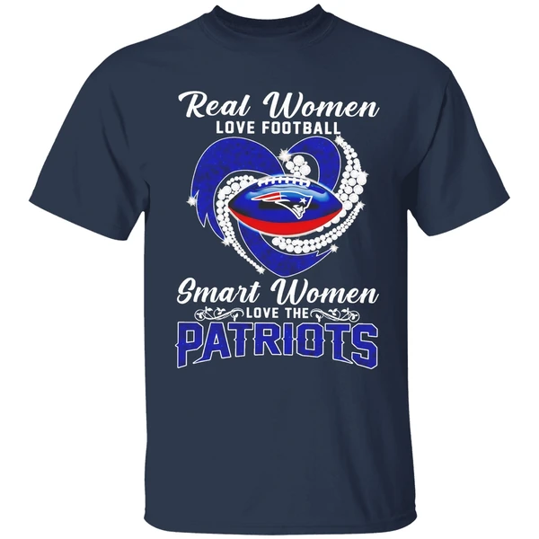 real women love football smart women love new england patriots shirt navy