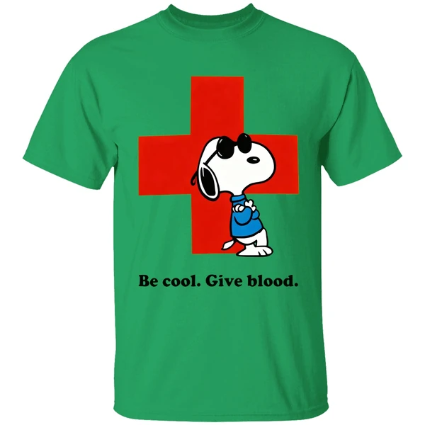 Red Cross Peanuts Be Cool Give Blood Shirt - Image 8