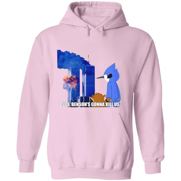 Regular Show 911 Meme Dude Bensons Gonna Kill Us Hoodie - Image 5