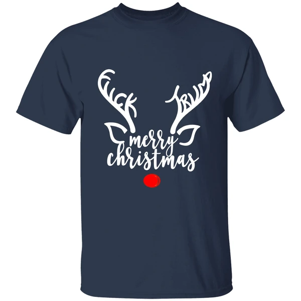 Reindeer Merry Christmas Fuck Trump Shirt - Image 4