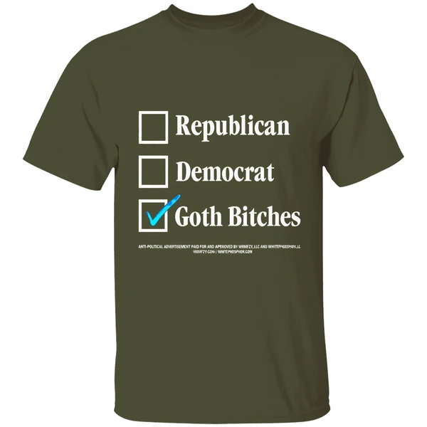 Republican Democrat Vote Goth Bitches Shirt - Image 4