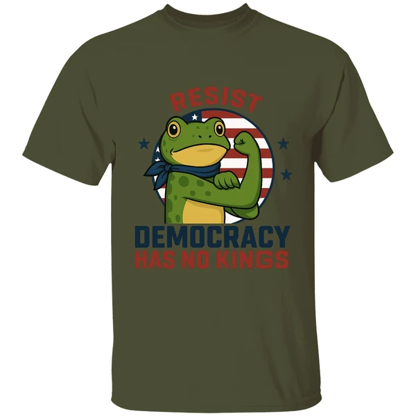 Resist Democracy Has No Kings Portland Forg Shirt Anti Fascism Frog Shirt - Image 3