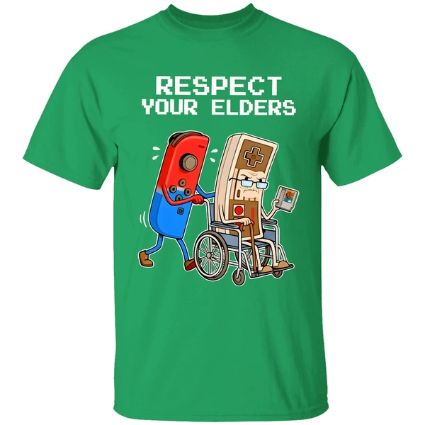 Respect Your Elders Nintendo Switch Joy Con Nes Shirt - Image 2