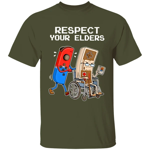 Respect Your Elders Nintendo Switch Joy Con Nes Shirt - Image 4