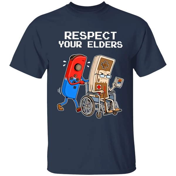 Respect Your Elders Nintendo Switch Joy Con Nes Shirt - Image 5