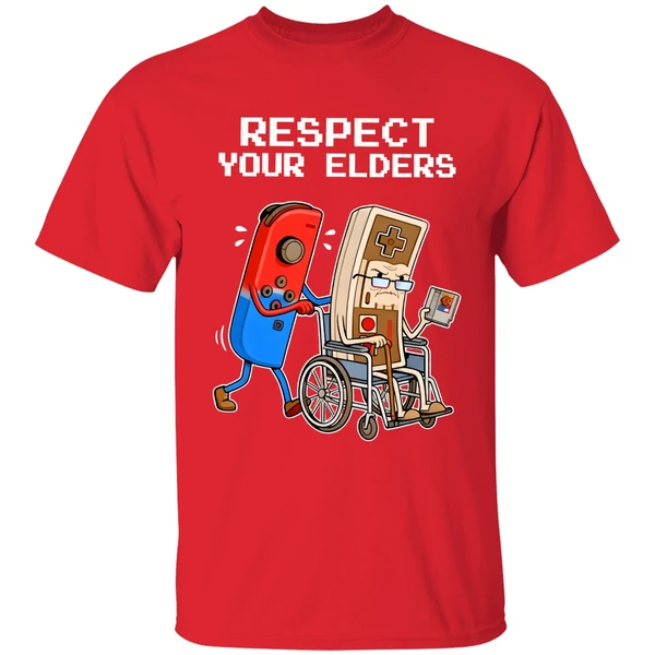 Respect Your Elders Nintendo Switch Joy Con Nes Shirt - Image 7