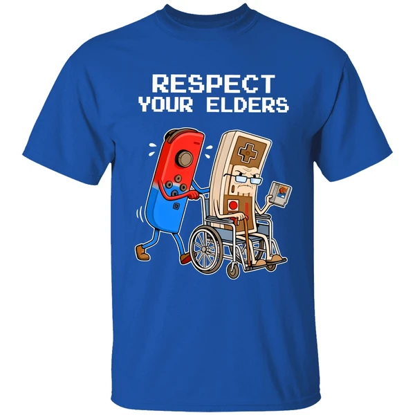 Respect Your Elders Nintendo Switch Joy Con Nes Shirt - Image 8