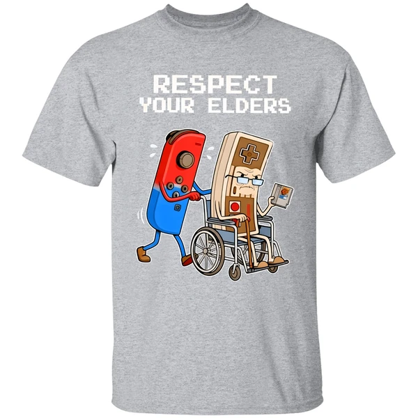 Respect Your Elders Nintendo Switch Joy Con Nes Shirt - Image 9