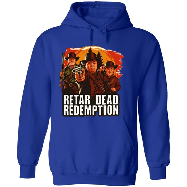 Retar Dead Redemption Down Syndrome Red Dead Redemption Parody Poster Hoodie - Image 7