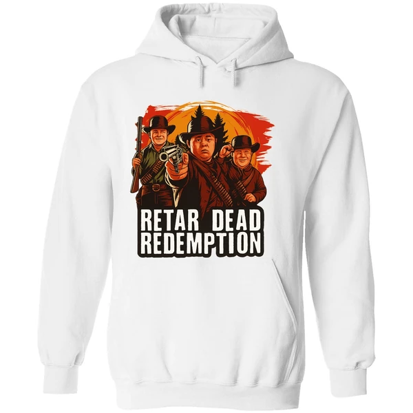 Retar Dead Redemption Down Syndrome Red Dead Redemption Parody Poster Hoodie - Image 8