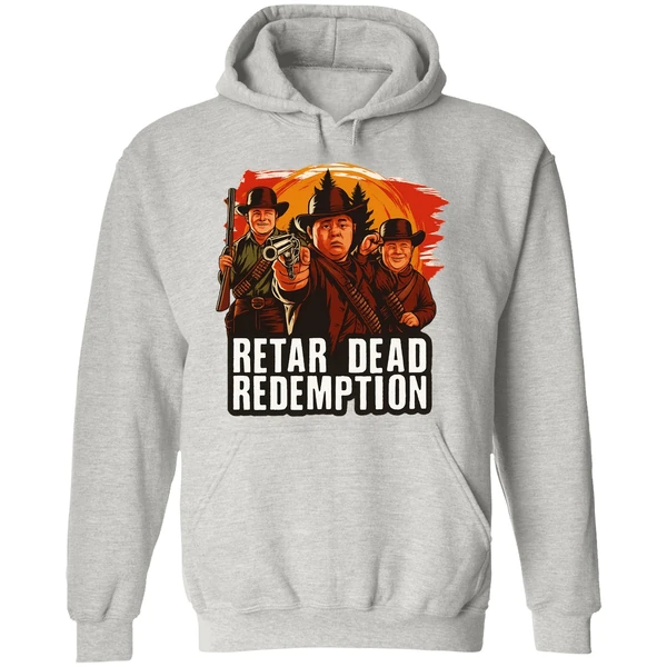 Retar Dead Redemption Down Syndrome Red Dead Redemption Parody Poster Hoodie - Image 9