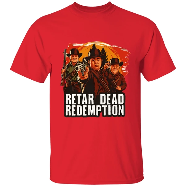 Retar Dead Redemption Down Syndrome Red Dead Redemption Parody Poster Shirt - Image 7