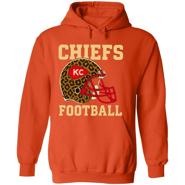 Retro Kansas City Chiefs Football Leopard Nfl Hoodie - Image 6
