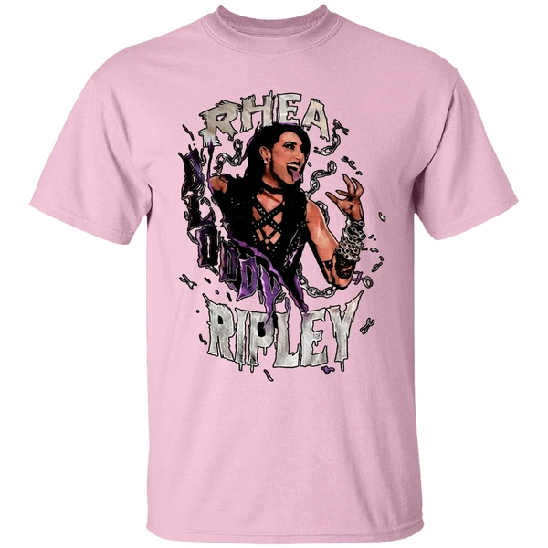 rhea ripley bloody wrestling 2024 shirt lightpink